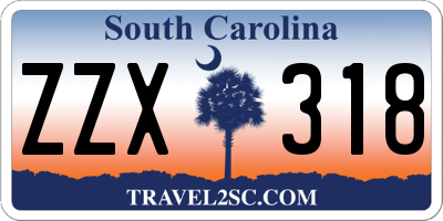 SC license plate ZZX318