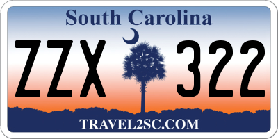 SC license plate ZZX322