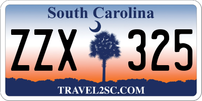 SC license plate ZZX325