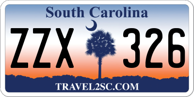 SC license plate ZZX326