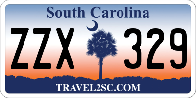 SC license plate ZZX329