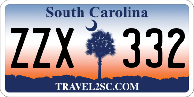 SC license plate ZZX332
