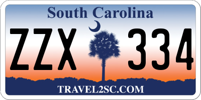 SC license plate ZZX334