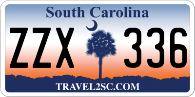 SC license plate ZZX336