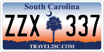 SC license plate ZZX337