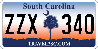 SC license plate ZZX340