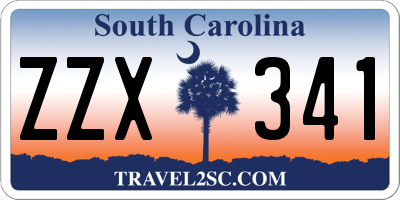 SC license plate ZZX341