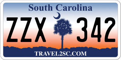 SC license plate ZZX342