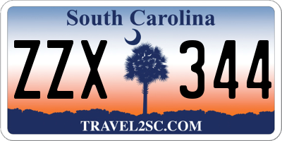 SC license plate ZZX344