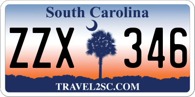 SC license plate ZZX346