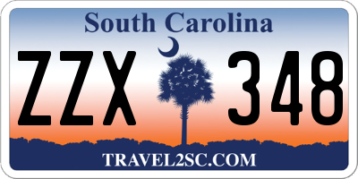 SC license plate ZZX348