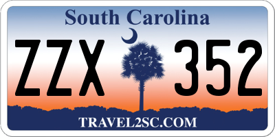 SC license plate ZZX352