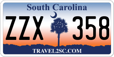 SC license plate ZZX358