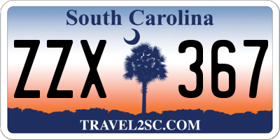 SC license plate ZZX367