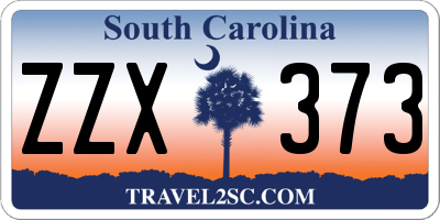 SC license plate ZZX373