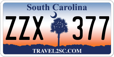 SC license plate ZZX377