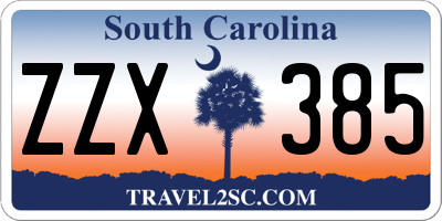 SC license plate ZZX385