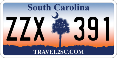 SC license plate ZZX391