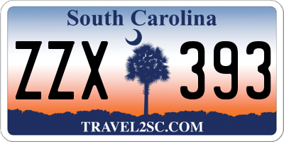 SC license plate ZZX393