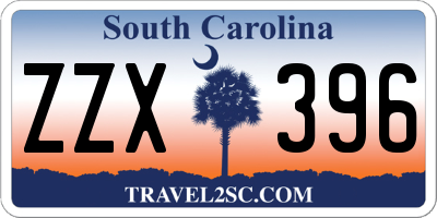 SC license plate ZZX396