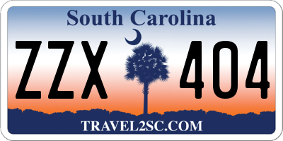 SC license plate ZZX404