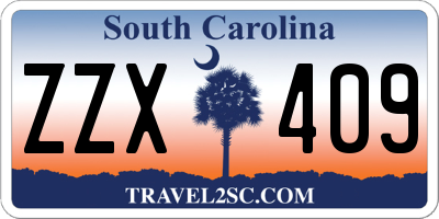 SC license plate ZZX409