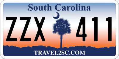 SC license plate ZZX411