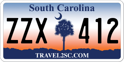 SC license plate ZZX412