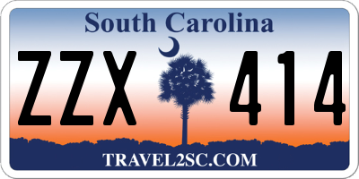 SC license plate ZZX414