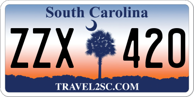 SC license plate ZZX420