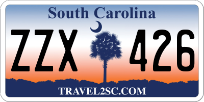 SC license plate ZZX426