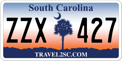 SC license plate ZZX427