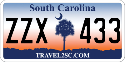 SC license plate ZZX433