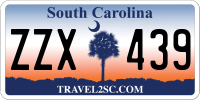 SC license plate ZZX439