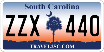 SC license plate ZZX440