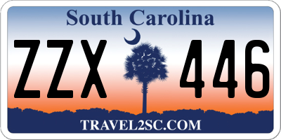 SC license plate ZZX446