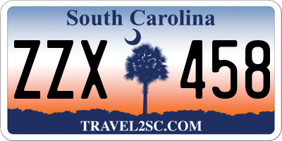 SC license plate ZZX458