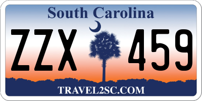 SC license plate ZZX459