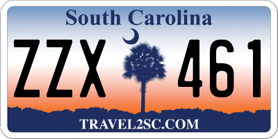 SC license plate ZZX461