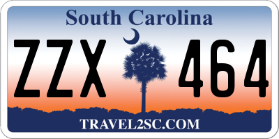 SC license plate ZZX464