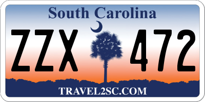 SC license plate ZZX472