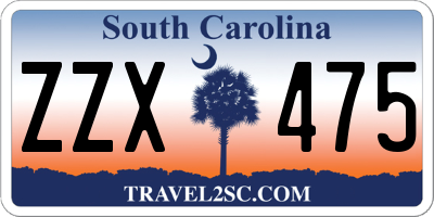 SC license plate ZZX475