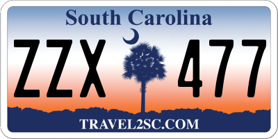 SC license plate ZZX477