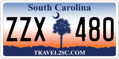 SC license plate ZZX480