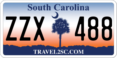 SC license plate ZZX488