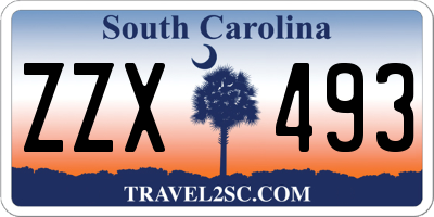 SC license plate ZZX493