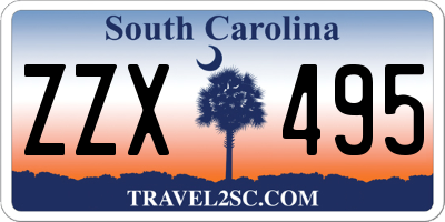 SC license plate ZZX495