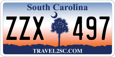 SC license plate ZZX497