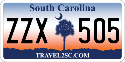 SC license plate ZZX505