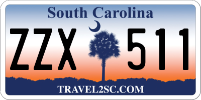 SC license plate ZZX511